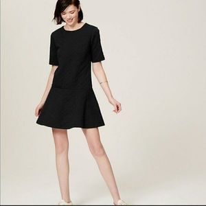 Anne Taylor Loft black quilted dress